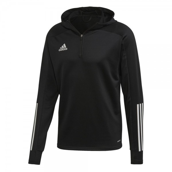Adidas Fußball Condivo 20 Track Hoodie Pullover Kinder Kapuzensweatshirt schwarz weiß