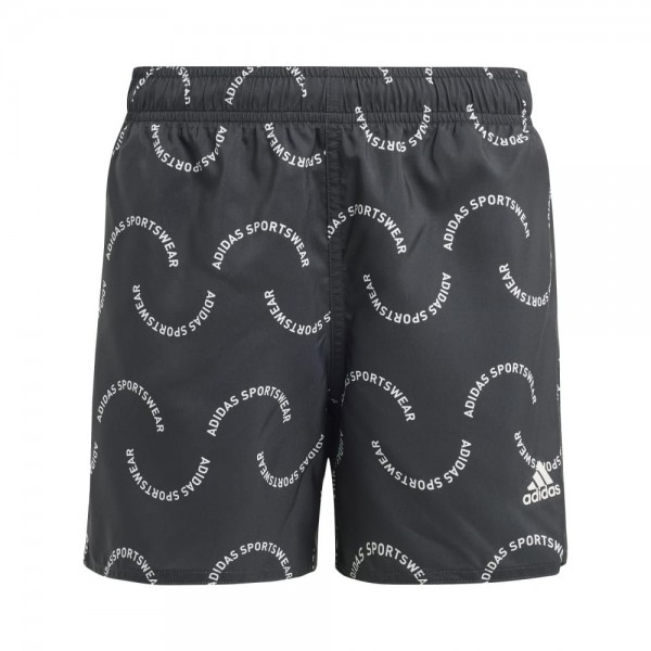 Adidas Sportswear Wave Print CLX Kids Badeshorts schwarz weiß