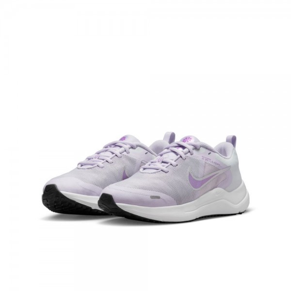 Nike Downshifter 12 Straßenlaufschuhe Kinder violet silber weiß