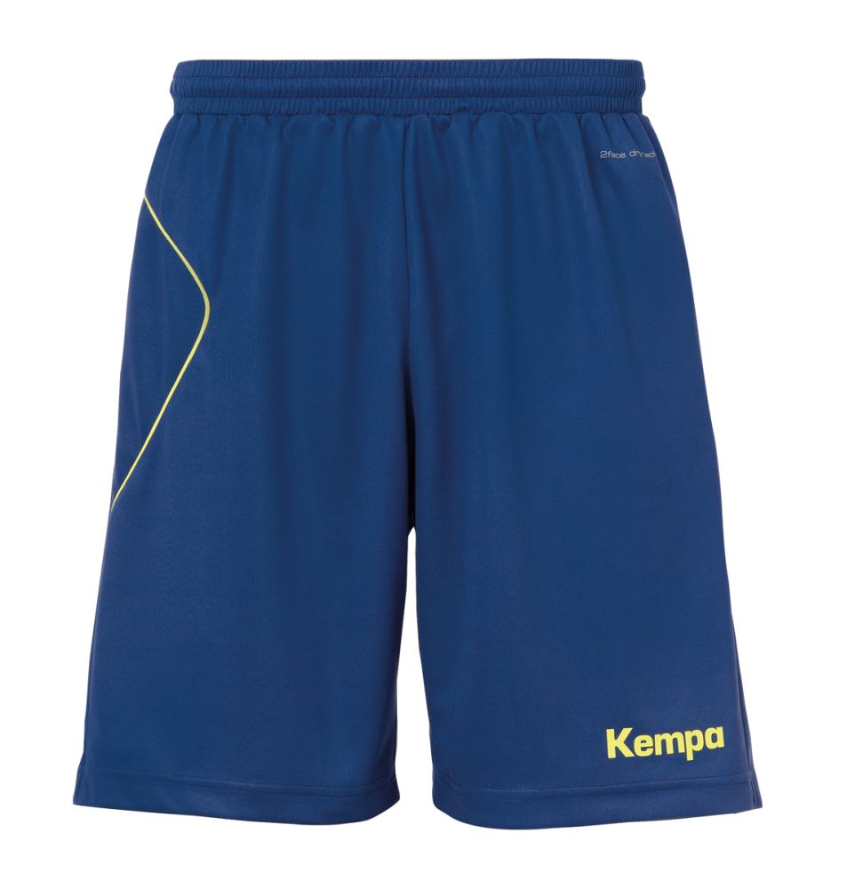 Kempa Handball Curve Hose Kinder Trainingsshorts dunkelblau gelb 