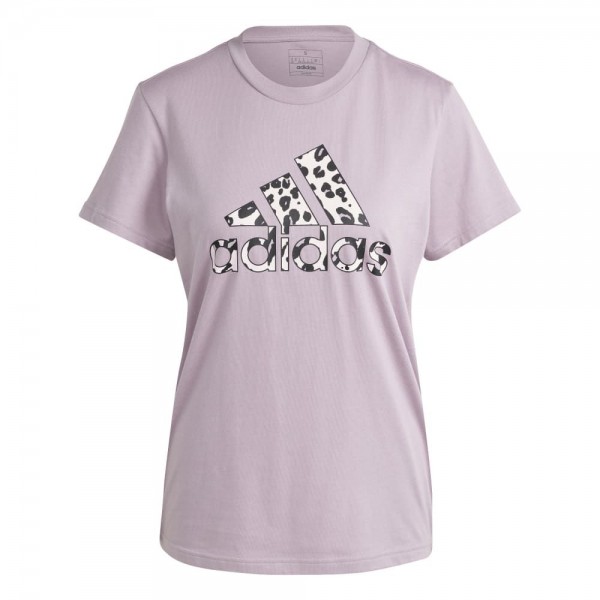 Adidas Animal Print Graphic T-Shirt Damen lila schwarz