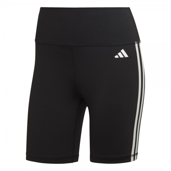 Adidas Training Essentials 3-Streifen High-Waisted kurze Leggings Damen schwarz weiß