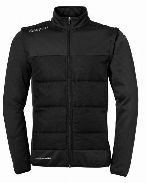 Uhlsport Fußball Essential Multi Jacke mit abnehmbare Ärmeln Herren Coachjacke schwarz