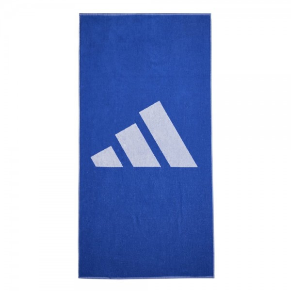 Adidas 3 Bar Logo Badetuch groß blau weiß