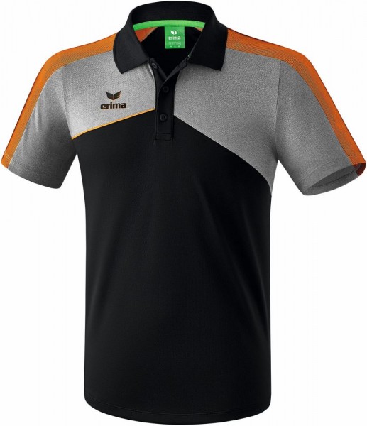 Erima Fußball Handball Premium One 2.0 Poloshirt Herren Polohemd schwarz grau
