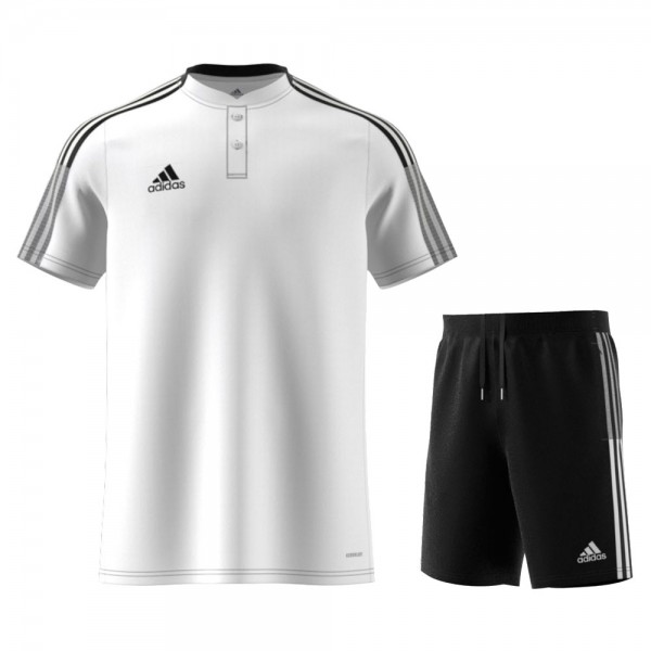 Adidas Tiro 21 Polo Trainingsset Herren weiß schwarz