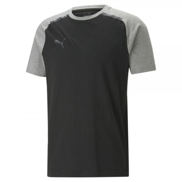 Puma teamCUP Casuals T-Shirt Herren schwarz grau