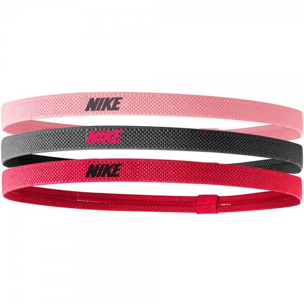 Nike Elastic Haarbandset 3er Set rot pink schwarz