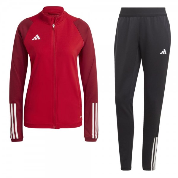 Adidas Tiro 23 Competition Trainingsanzug Damen rot schwarz
