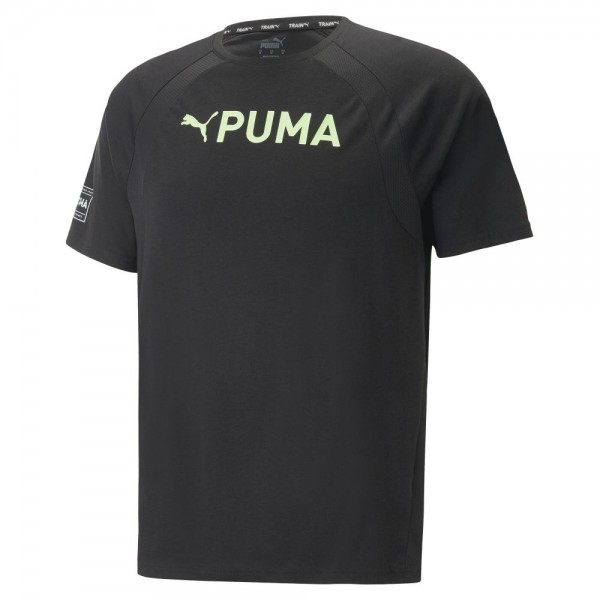 Puma Fit Ultrabreathe Triblend Trainings-T-Shirt Herren schwarz fizzy lime