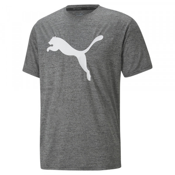 Puma Favourite Heather Cat Trainings-T-Shirt Herren grau heather weiß