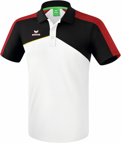 Erima Fußball Handball Premium One 2.0 Poloshirt Herren Polohemd weiß schwarz rot