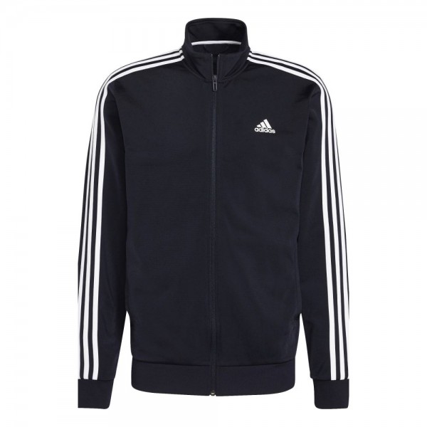 Adidas Primegreen Essentials Warm-Up 3-Streifen Trainingsjacke Herren dunkellila weiß