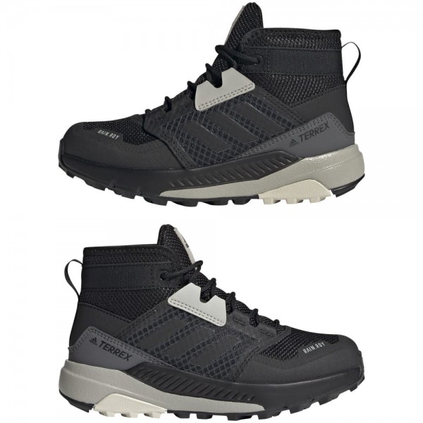 Adidas Terrex Trailmaker Mid RAIN.RDY Wanderschuhe Kinder schwarz aluminium