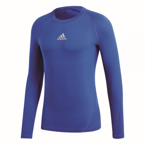 Adidas Fußball Alphaskin Langarmshirt Herren Unterziehshirt Funktionsshirt blau