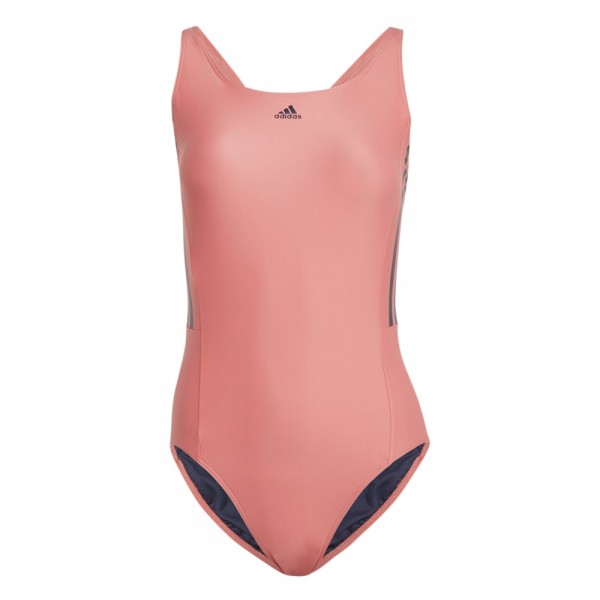 Adidas Mid 3-Streifen Badeanzug Frauen pink legend ink