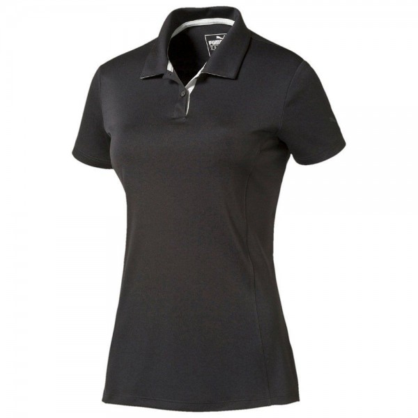 Puma Golf Damen Pounce Poloshirt Cresting Frauen Polo Trainingsshirt schwarz
