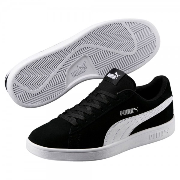 Puma Smash v2 Sneaker Erwachsene schwarz weiß silber