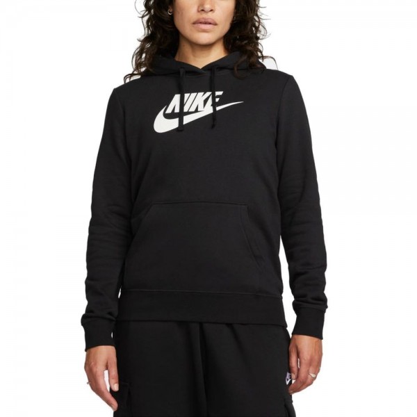 Nike Sportswear Club Fleece Hoodie Damen schwarz weiß