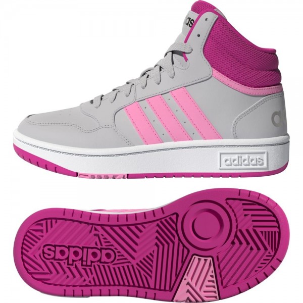Adidas Hoops Mid 3.0 Schuhe Kinder grau pink