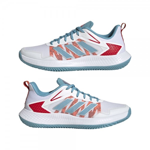 Adidas Defiant Speed Clay Tennisschuhe Damen weiß blau scarlet