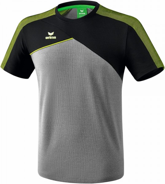 Erima Fußball Handball Premium One 2.0 T-Shirt Herren Trainingsshirt kurzarm grau schwarz