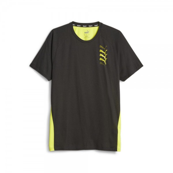 Puma FIT Triblend Trainings-T-Shirt Herren schwarz gelb