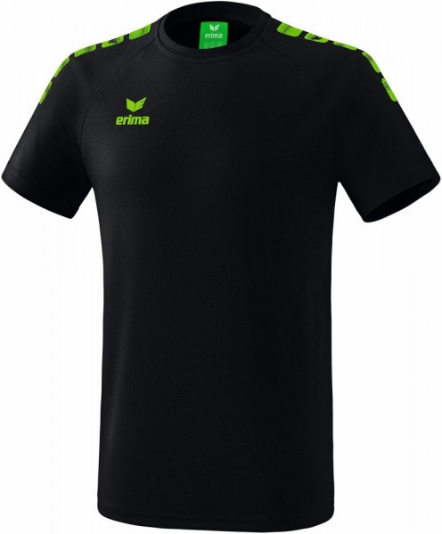 Erima Training Essential 5-C T-Shirt Kurzarm Trainingsshirt Herren Kinder schwarz grün
