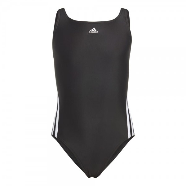 Adidas 3-Streifen Badeanzug Mädchen schwarz weiß