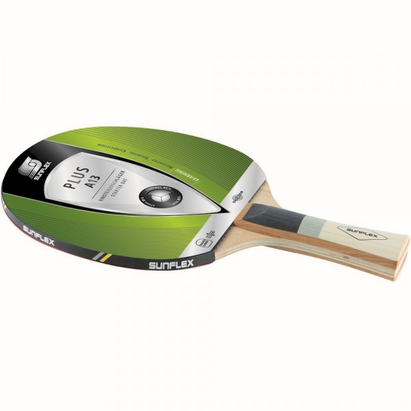 Tischtennis Sunflex TT-Schläger Plus A13 grün weiß