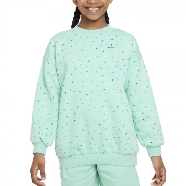 Nike Sportswear Club Fleece Extragroßes Sweatshirt Mädchen hellgrün