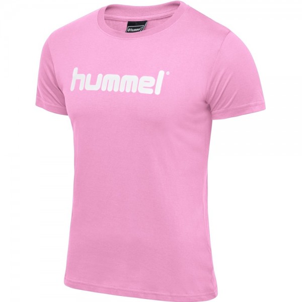 Hummel Baumwolle Logo T-Shirt Damen hellpink