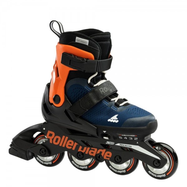 Rollerblade Microblade Inline Skates Kinder schwarz dunkelblau orange