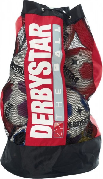 Derbystar Fußball Ballsack Für 10 Bälle schwarz rot