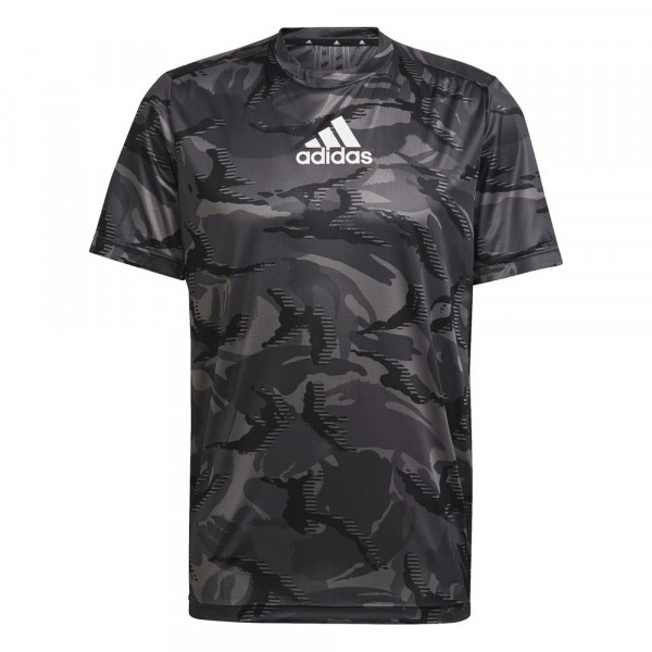 Adidas Designed To Move AEROREADY Camouflage Graphic T-Shirt Herren grau schwarz