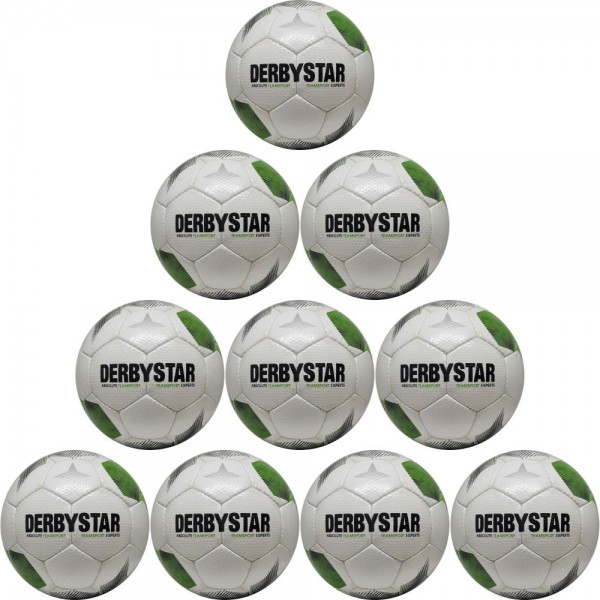 Derbystar Fussball Größe 5 ATS TT v23 10er Paket weiß grün schwarz