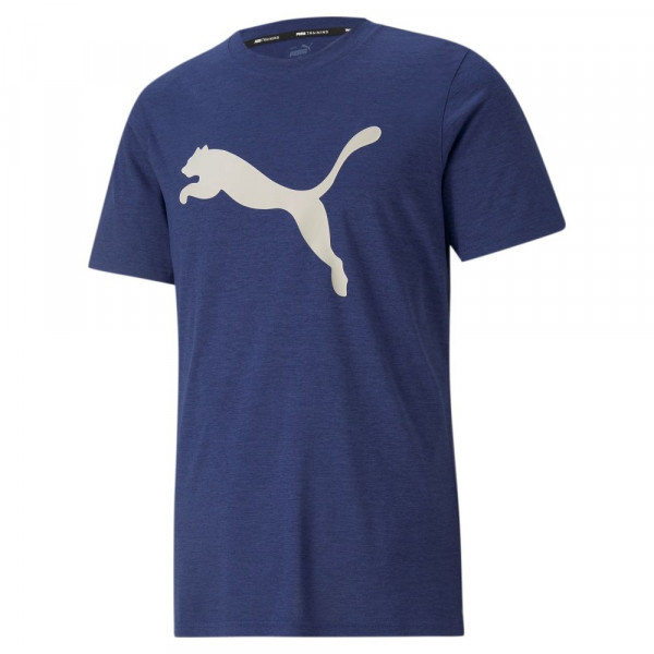 Puma Favourite Heather Cat Trainings-T-Shirt Herren blau