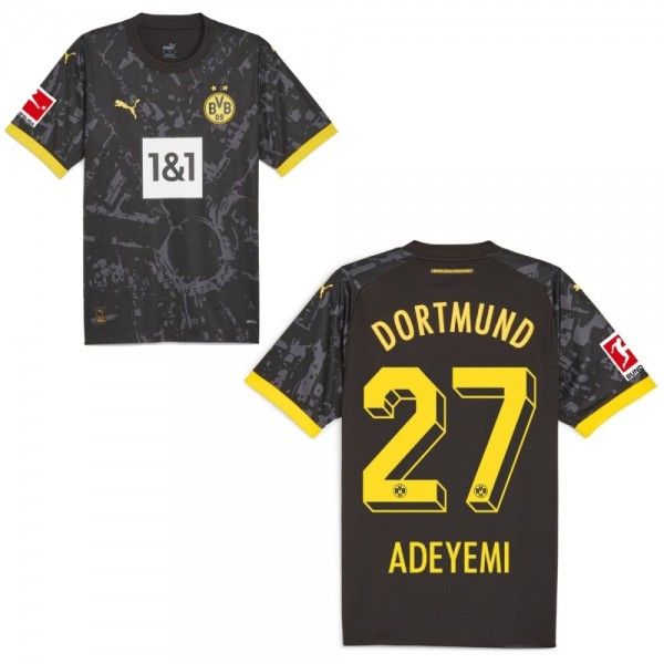 Puma Borussia Dortmund Auswärtstrikot 2023 2024 Sponsor BL Logo Herren Karim Adeyemi 27