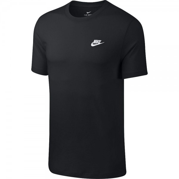 Nike Herren Sportswear Club T-Shirt schwarz weiß