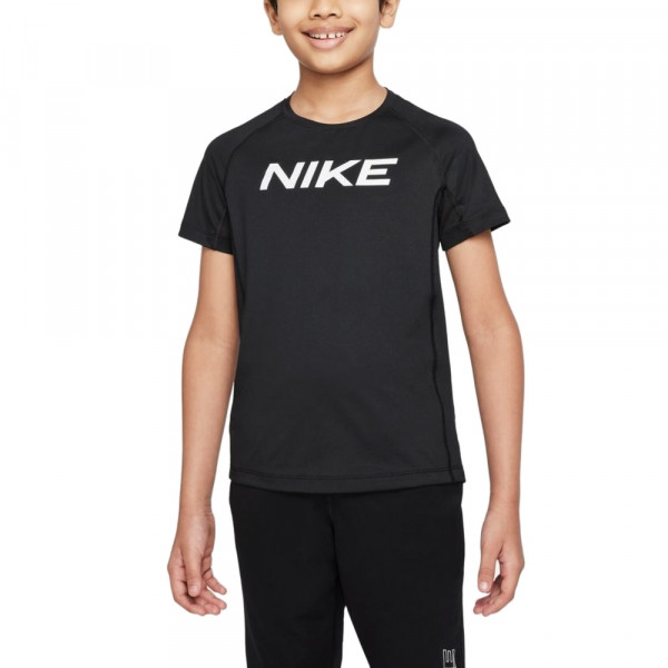 Nike Pro Dri-FIT Kurzarm-Oberteil Kinder schwarz weiß