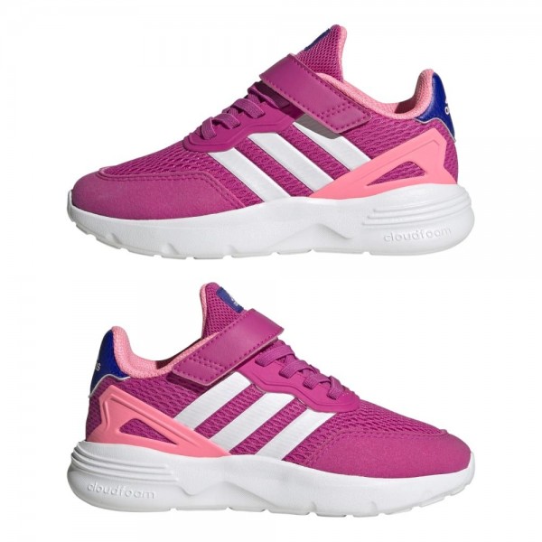 Adidas Nebzed Elastic Lace Top Strap Schuhe Kinder lucid pink weiß