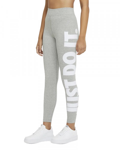 Nike Sportswear Essential High-Rise Leggings Damen grau weiß