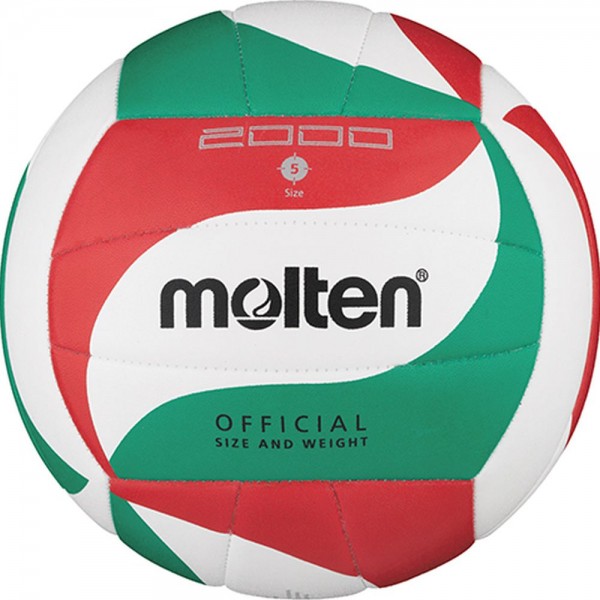 Molten Volleyball V5M2000 Trainingsball weiß güun rot Größe 5