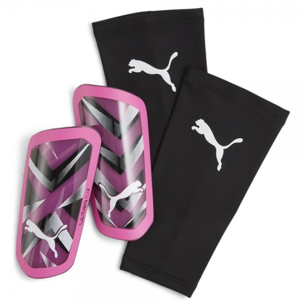 Puma ULTRA Flex Sleeve Fußball Schienbeinschoner Unisex pink schwarz