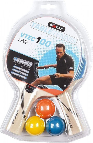 V3Tec Training VTEC 100 Tischtennis-Schläger VPE 6 Stück 