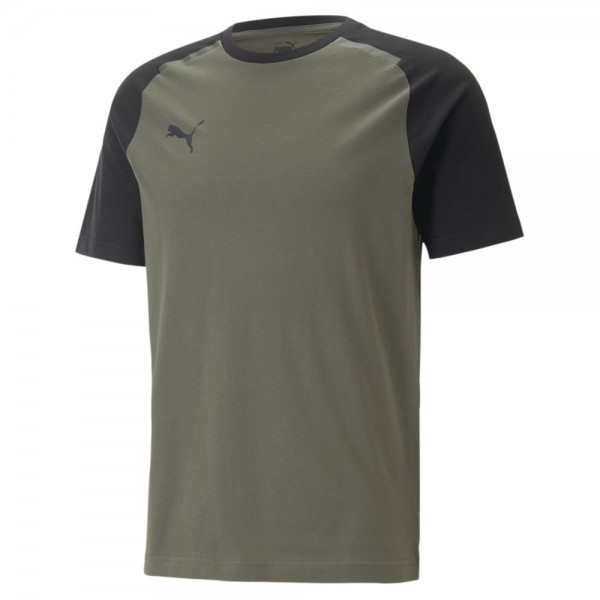 Puma teamCUP Casuals T-Shirt Herren olive schwarz