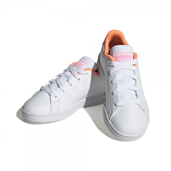 Adidas Advantage Lifestyle Court Lace Sneakers Kinder weiß orange pink