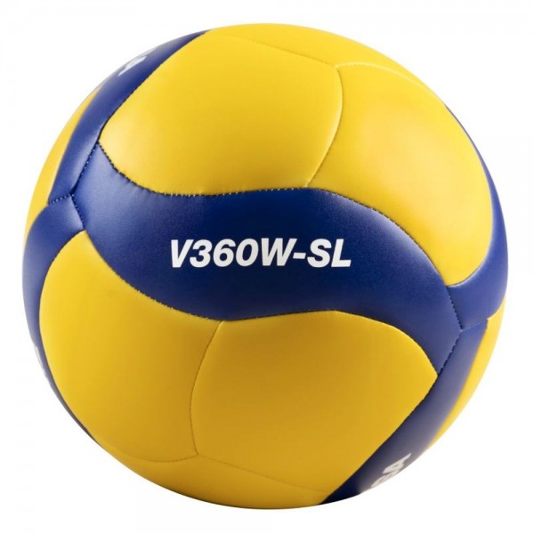 Mikasa Volleyball V360W-SL Trainingsvolleyball für Kinder blau gelb Gr 5