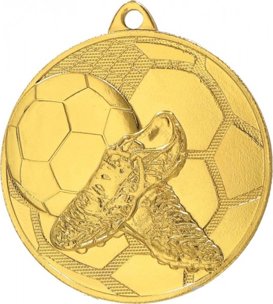 Medaille Fußball mit Band ø 5 cm gold