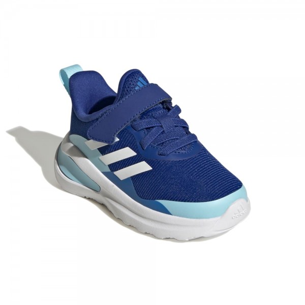 Adidas FortaRun Sport Running Elastic Lace Top Strap Schuh Kleinkinder blau weiß